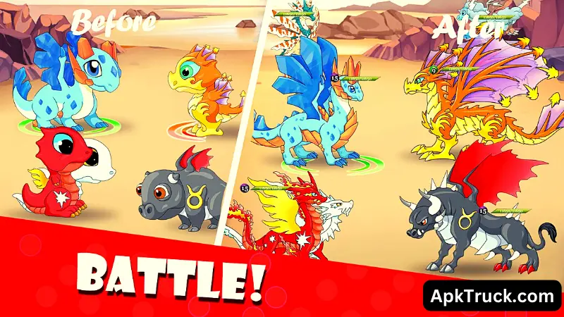 dragon battle mod apk unlimited gems